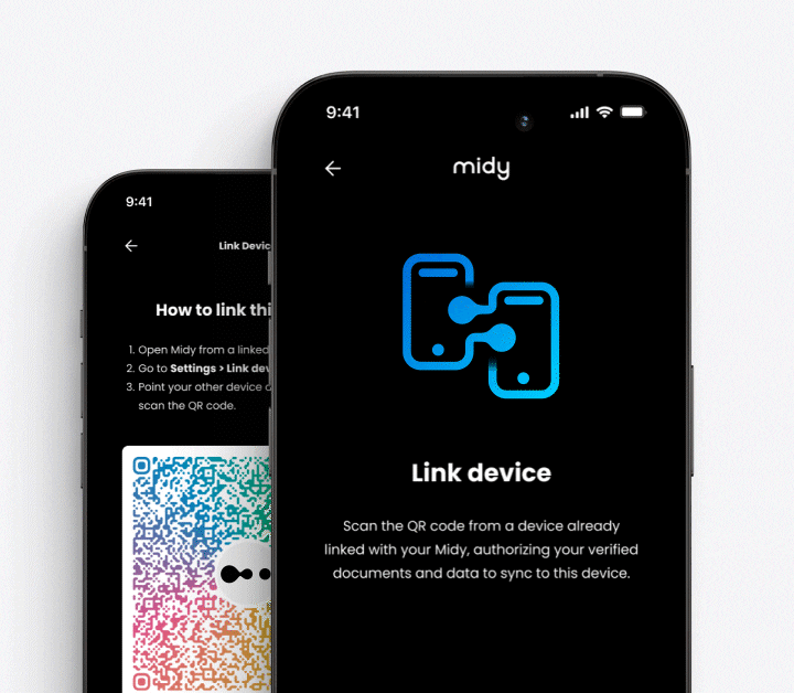 Animated UI of devices linking